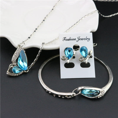 “Three-Piece Necklace Set with Earrings”