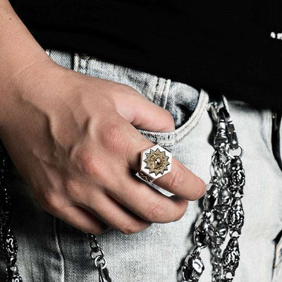 Men’s Silver Thai Ring Devil’s Eye design