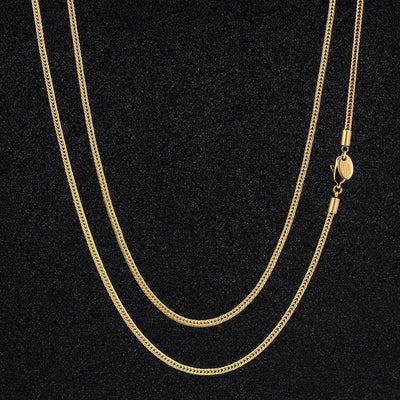 Unisex collarbone chain necklace in platinum finish